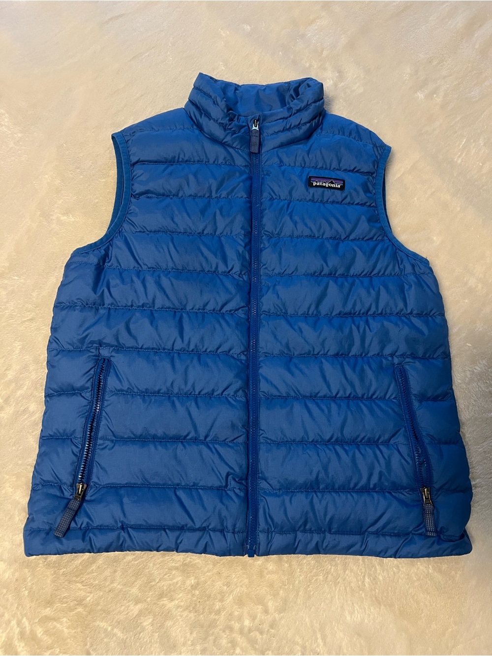 Patagonia Kids' Blue Lightweight Puffer Vest Sz 12
